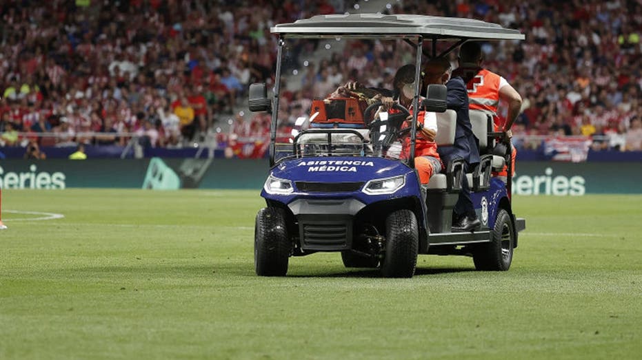 Medical cart carrying injured soccer player runs into teammate in insane scene in Ecuadorian league