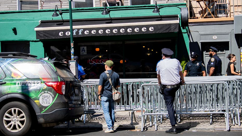 Protesters gather outside coffee shop that banned Jewish congressman over Israel support