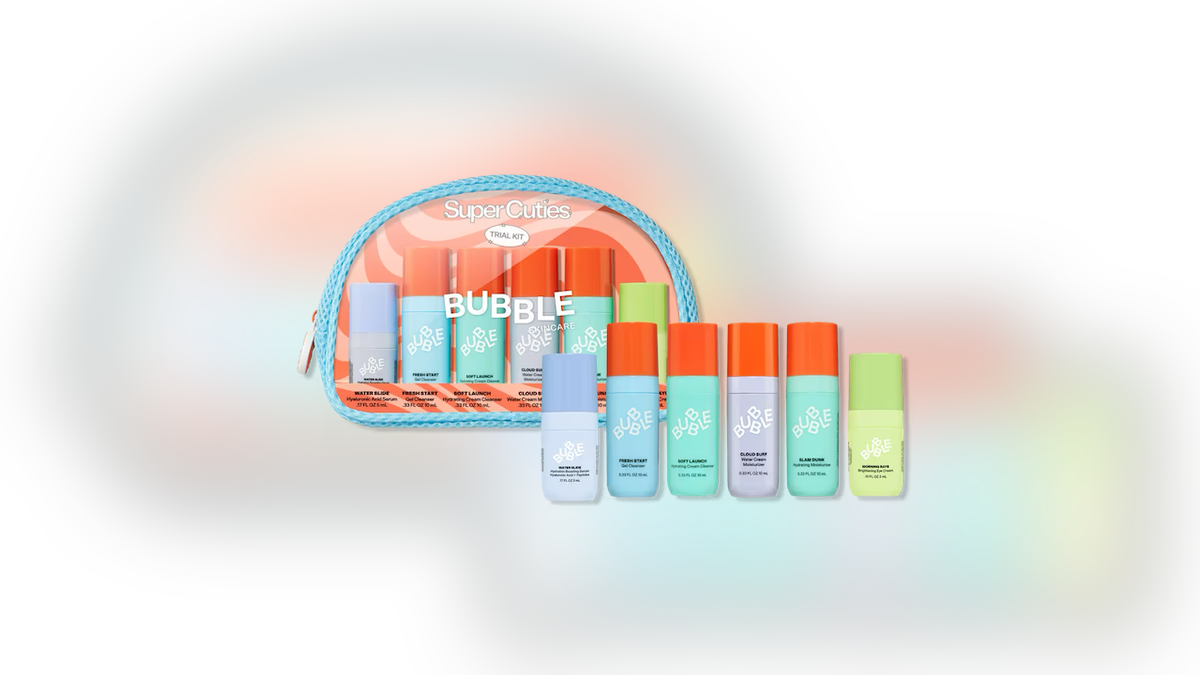 Bubble offers a starter kit formulated for younger skin.
