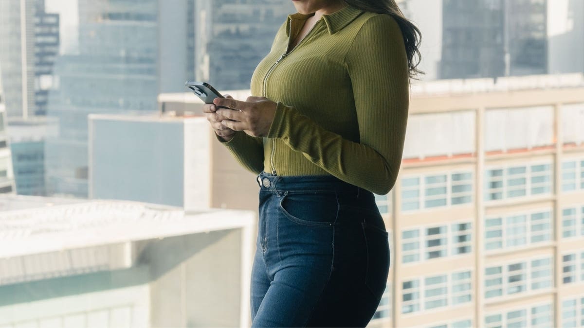 Person looking at phone