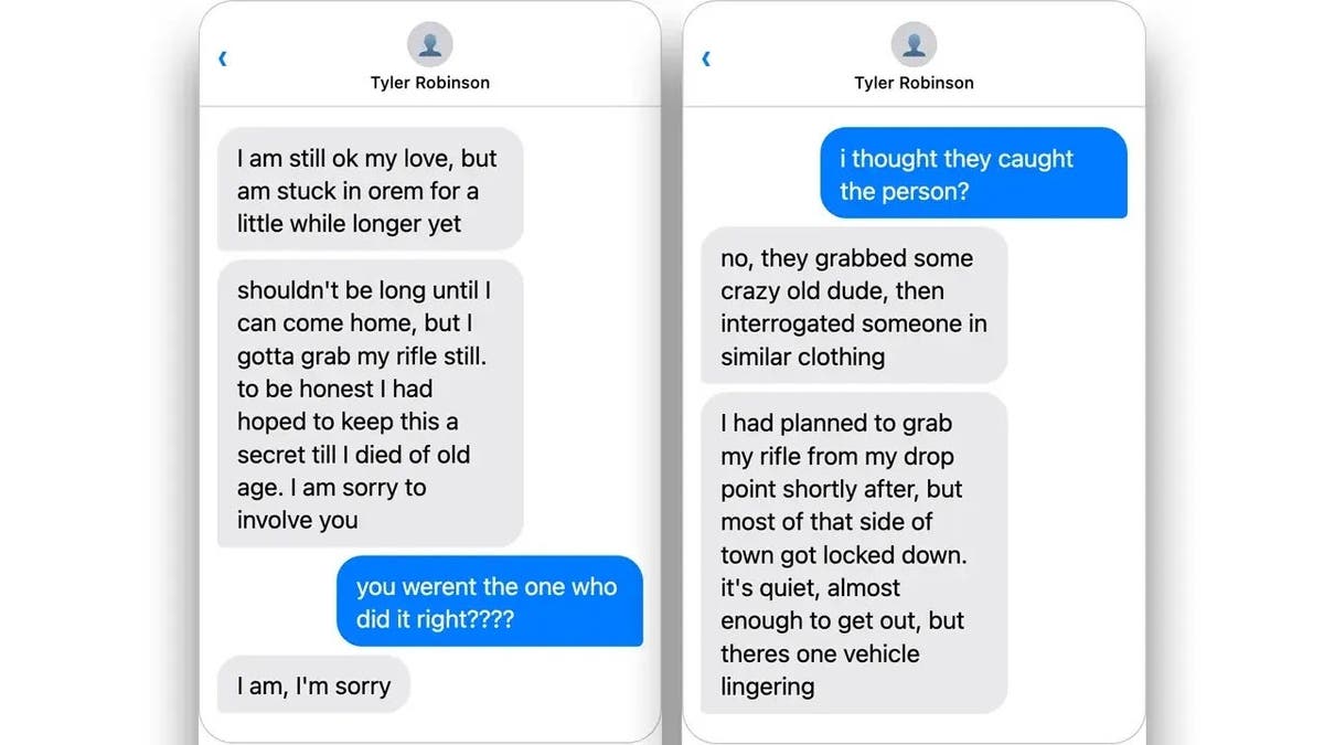 Text messages introduced during Tyler Robinson's preliminary hearing allegedly show exchanges between Robinson and his roommate following the Sept. 10, 2025, shooting of Charlie Kirk.