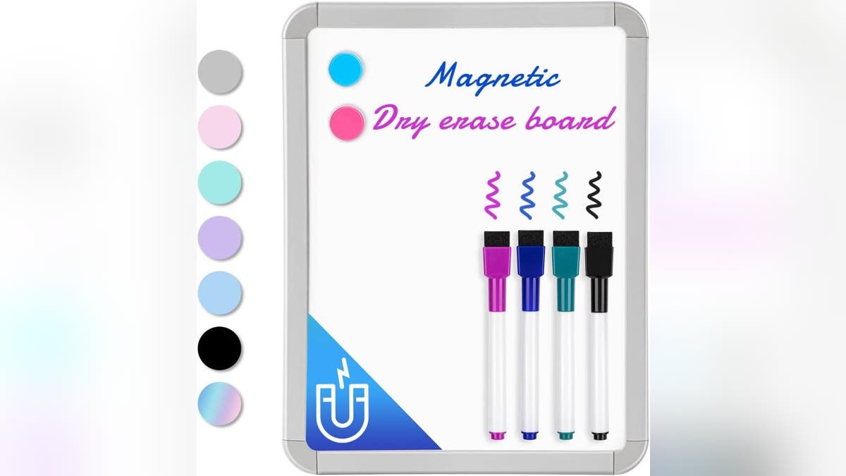 A whiteboard helps your kids remember appointments and class schedules.