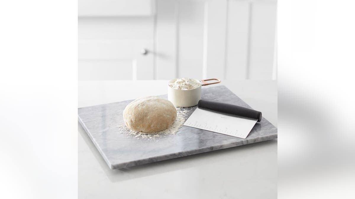 Clean your counters more efficiently with a bench scraper.