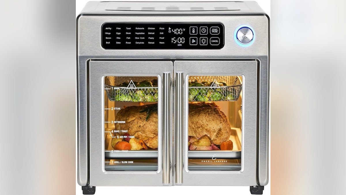 Watch your food cook through the viewing window.