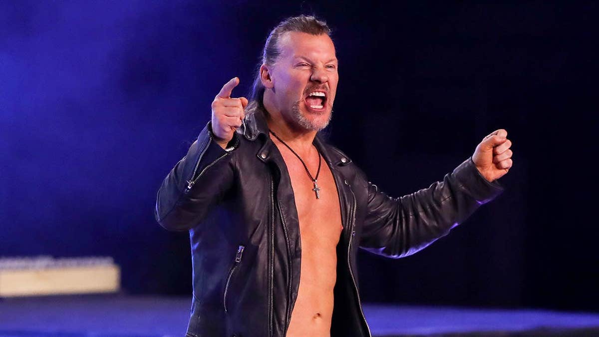 Chris Jericho stands during an AEW Dynamite taping at the Wolstein Center.