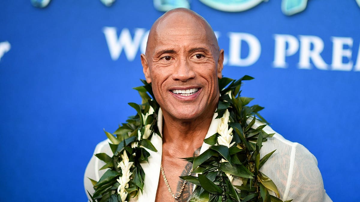 Dwayne Johnson en el estreno de 