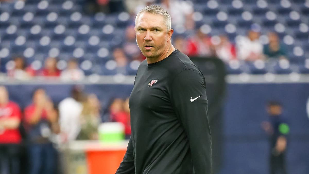 Ben Steele oversees practice during an NFL game in Houston.