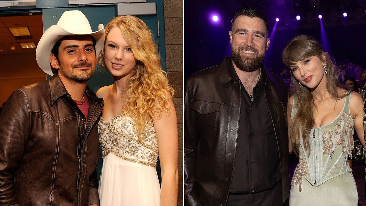 Brad Paisley with Taylor Swift alongside Travis Kelce