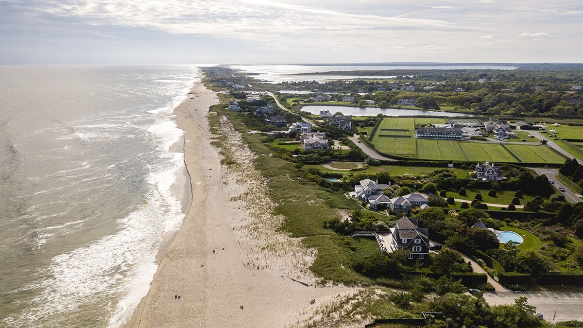 Aeiral view of the Hamptons.