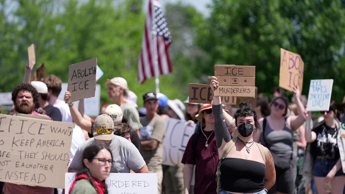 Protesters in Maine