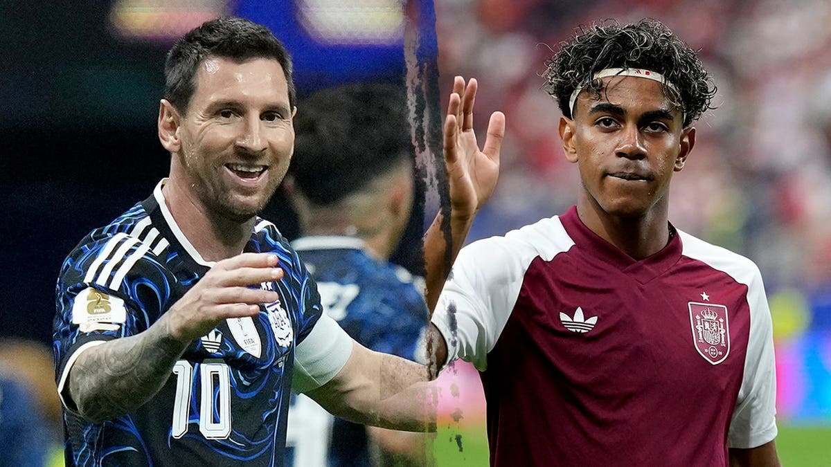 Lionel Messi and Lamine Yamal