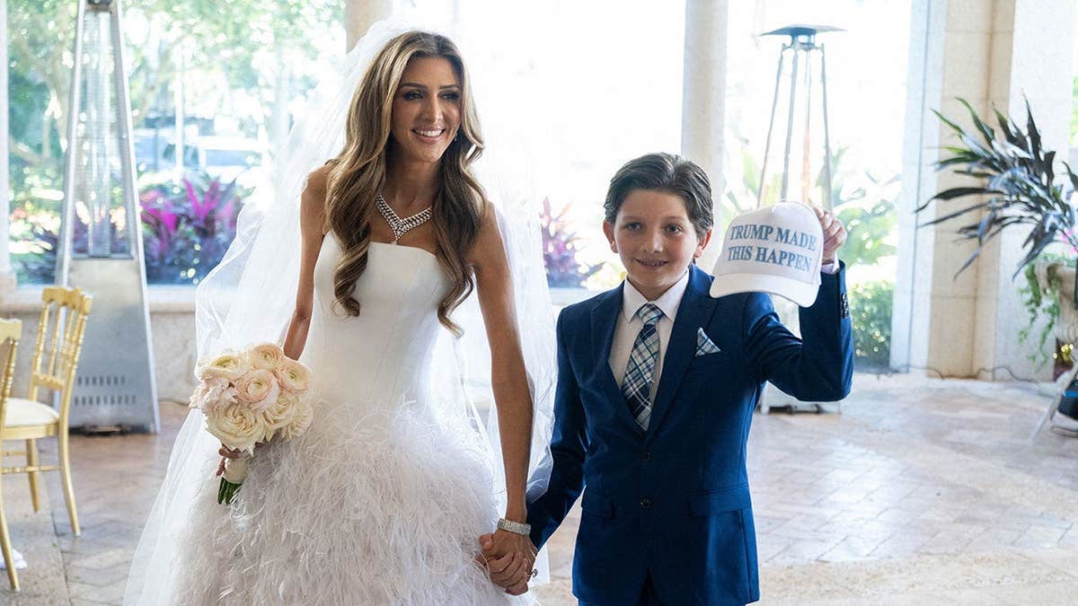 Erin Elmore arrives at Mar-a-Lago for her wedding.