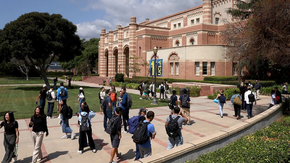 Students walking at UCLA