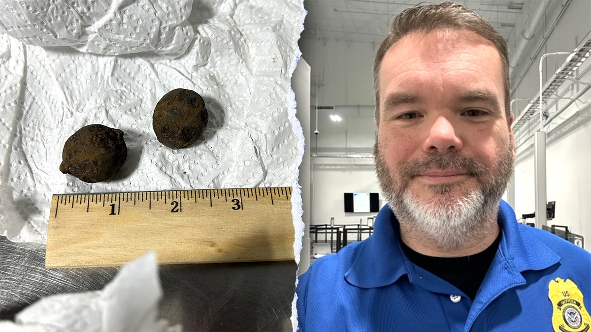 Split image of small munitions, Cash selfie