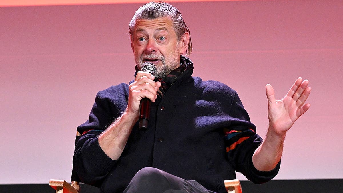 Andy Serkis speaks during 