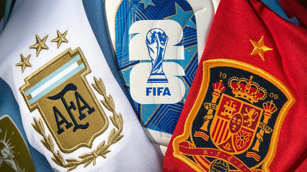 Argentina, World Cup, and Spain logos