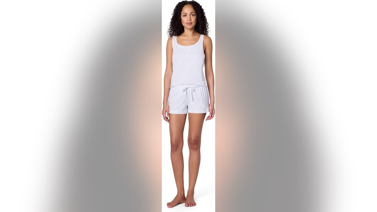 Stay cool with a tank top and shorts.