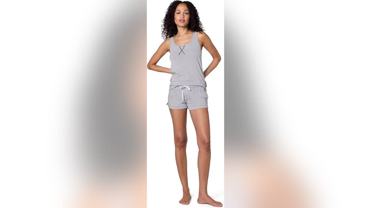 Stay cool with a tank top and shorts.