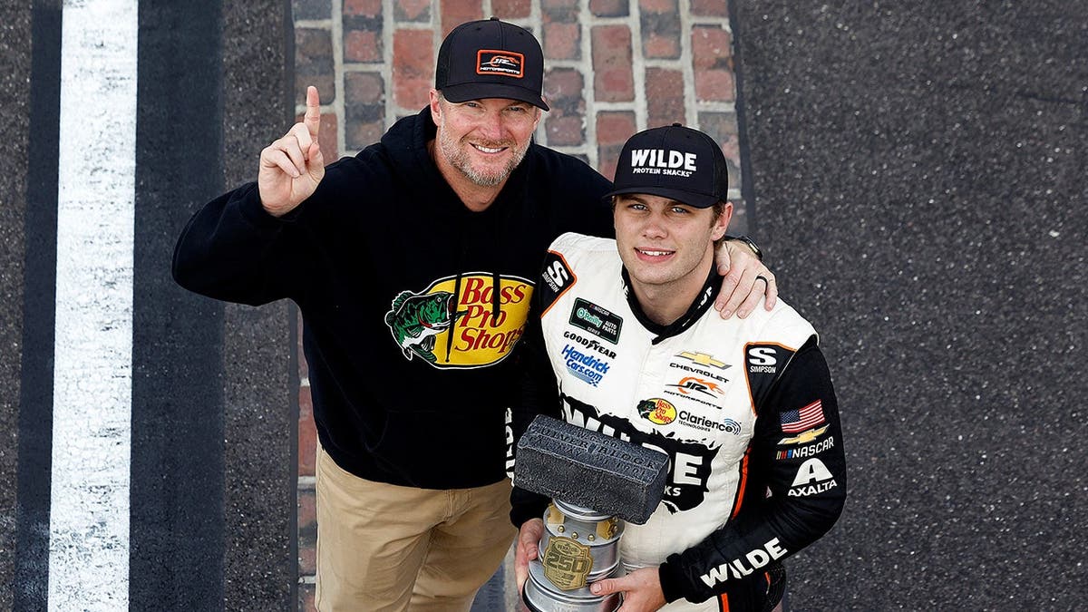 Dale Earnhardt Jr. and Carson Kvapil
