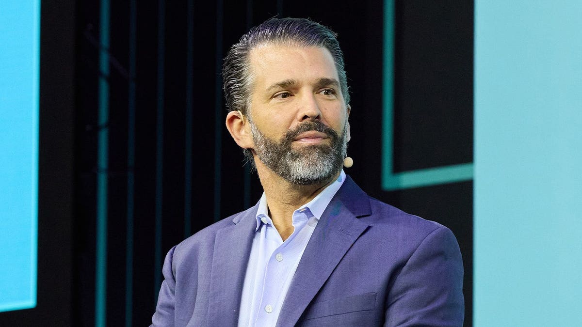 Donald Trump Jr. speaking at an event in Miami