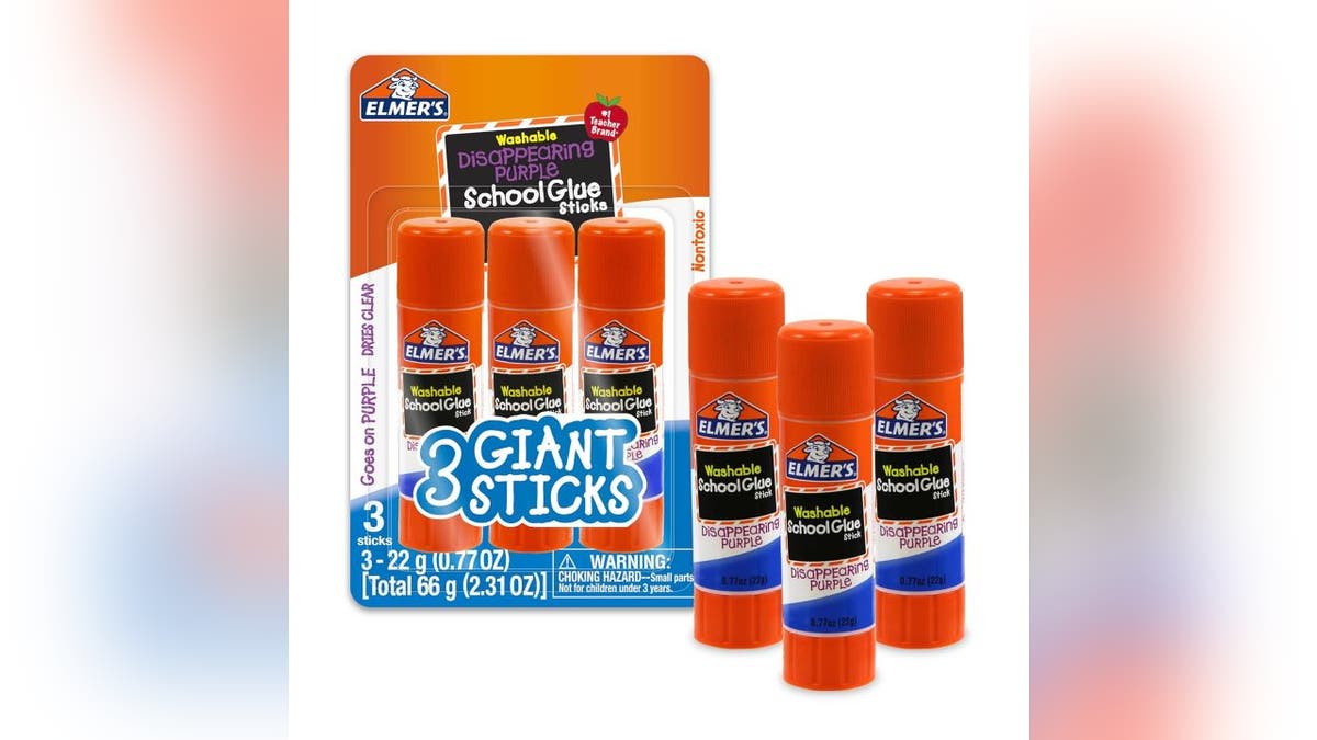 These glue sticks dry clear.