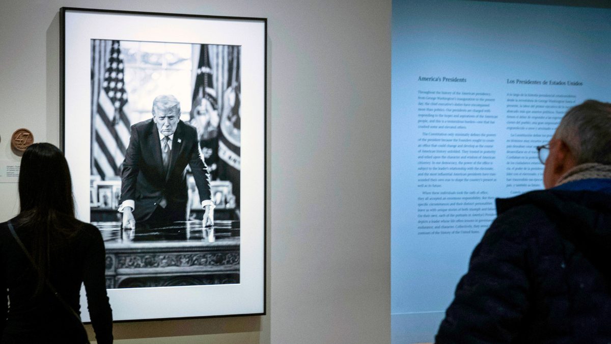 A new photographic portrait of US President is being featured at the National Portrait Gallery in Washington, DC on January 10,2026.