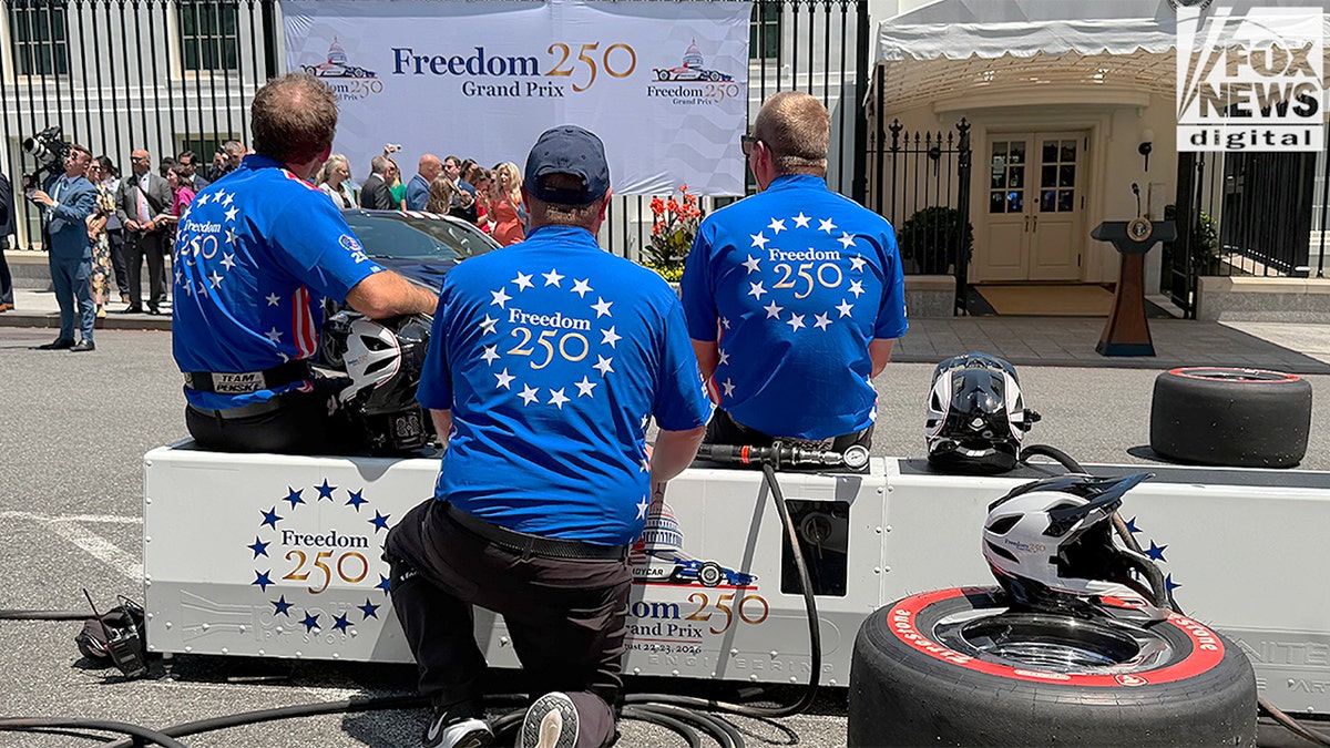 Freedom 250 Grand Prix pit crew