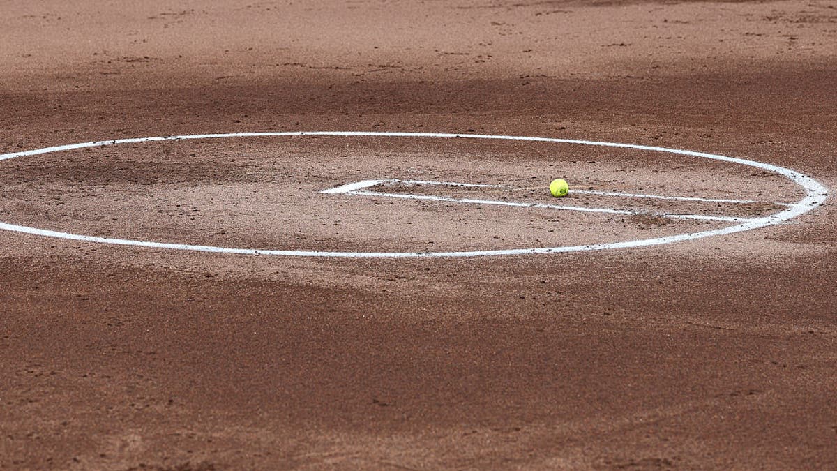 HOUSTON, TEXAS - MARCH 6: A ball lays on the pitching mound during the first inning between the Texas Tech Red Raiders and the Houston Cougars at Cougar Softball Stadium on March 6, 2026 in Houston, Texas. (Photo by Aaron M. Sprecher/Getty Images)