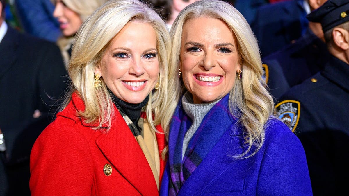 Shannon Bream and Janice Dean attend Fox News Christmas tree lighting.