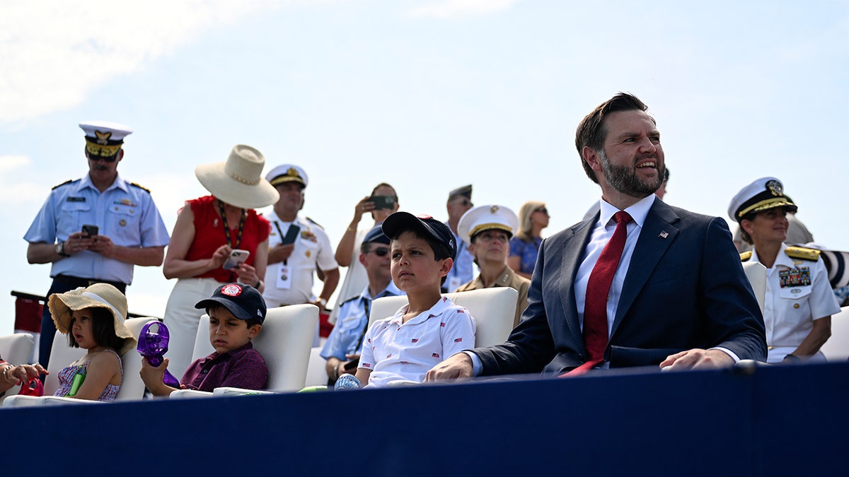 Vice President JD Vance Participates In Naval Review In New York Harbor Aboard The USS Kearsarge On July 4th