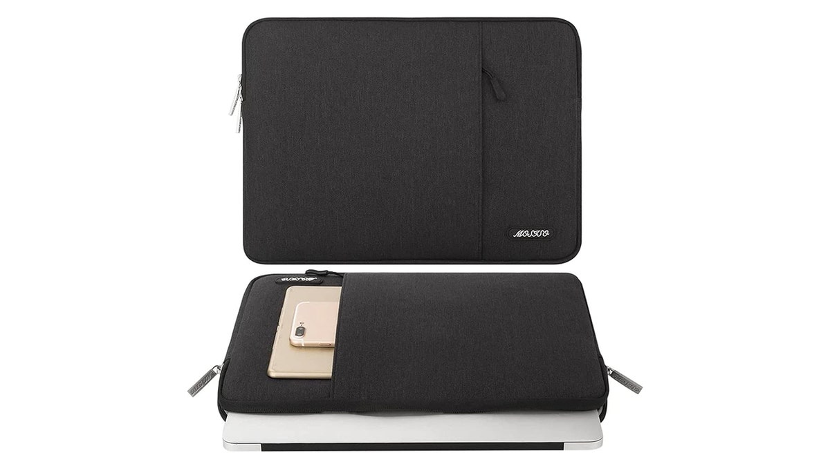 The padded inside leaves laptops scratch-free.