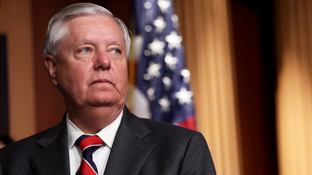 Sen. Lindsey Graham attends press conference in Washington, D.C.
