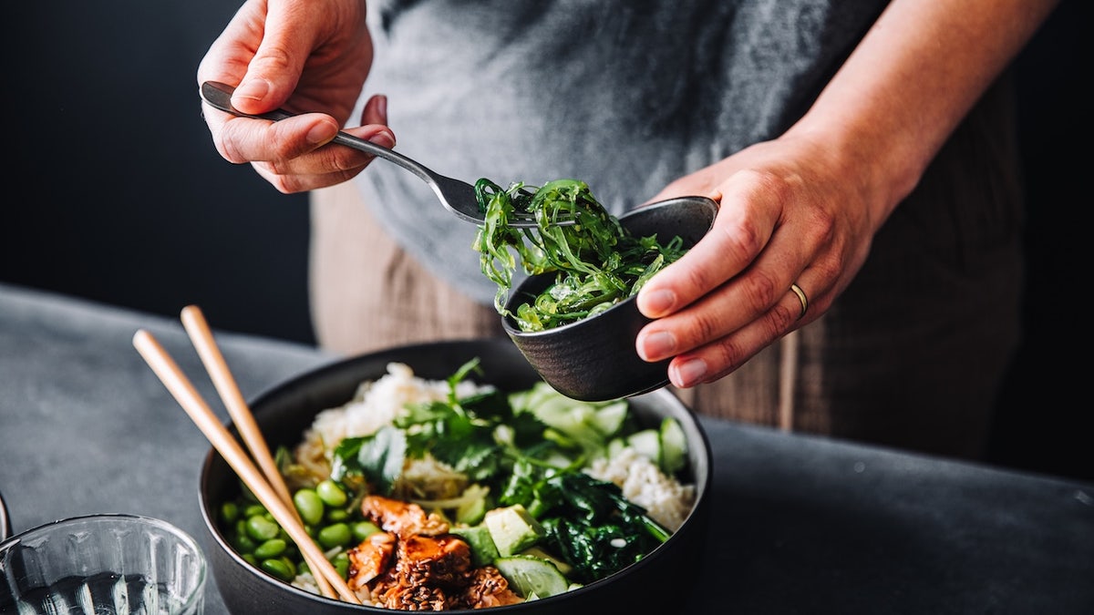 Man cooking healthy foods