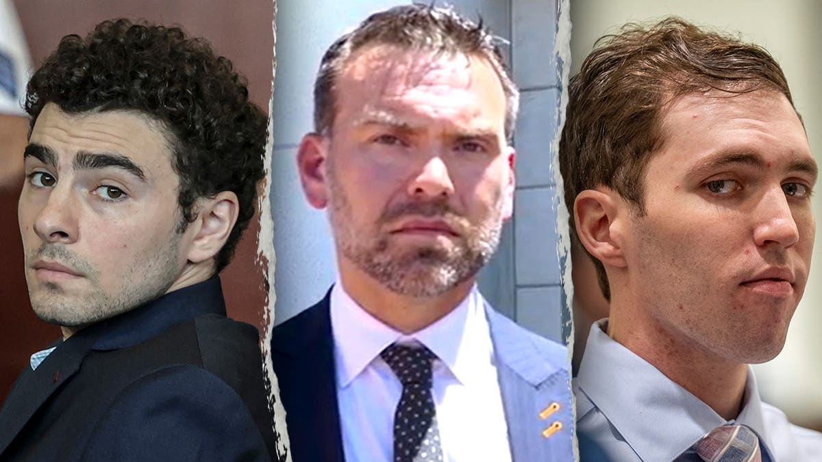 Una imagen dividida en la que aparecen Luigi , a la izquierda, Jack , en el centro, y Tyler Robinson, a la derecha.