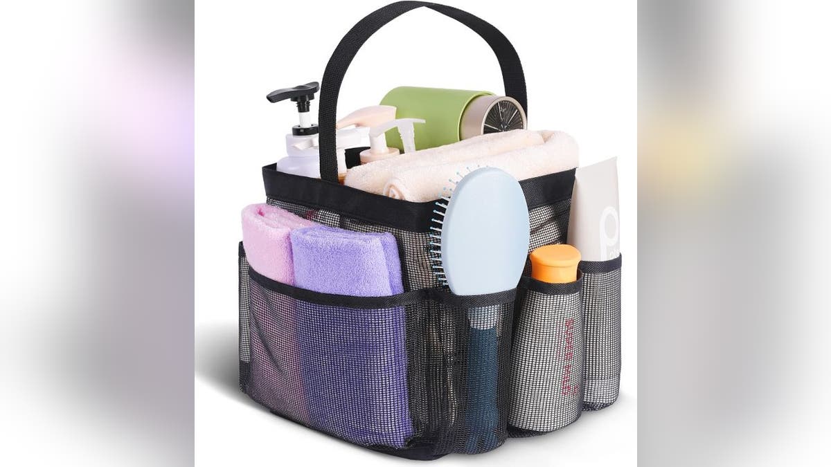 Store all your shower necessities in one place.
