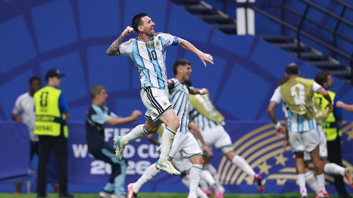 Lionel Messi celebrating