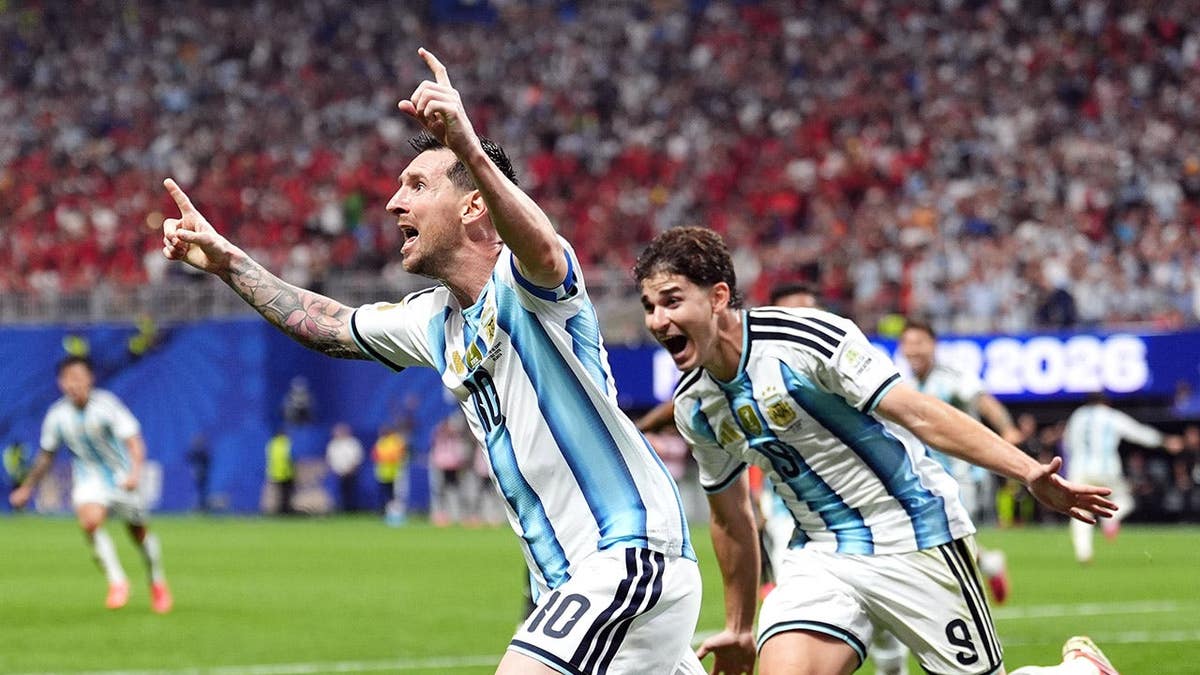 Lionel Messi after goal