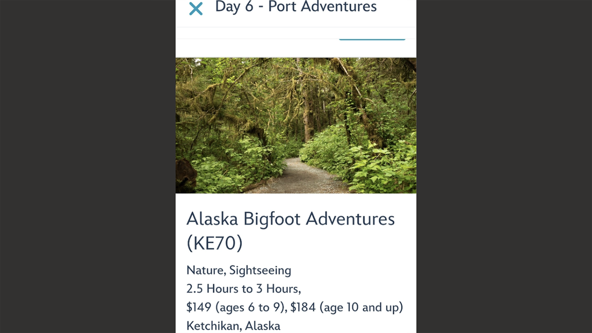 Alaska cruise Bigfoot adventure
