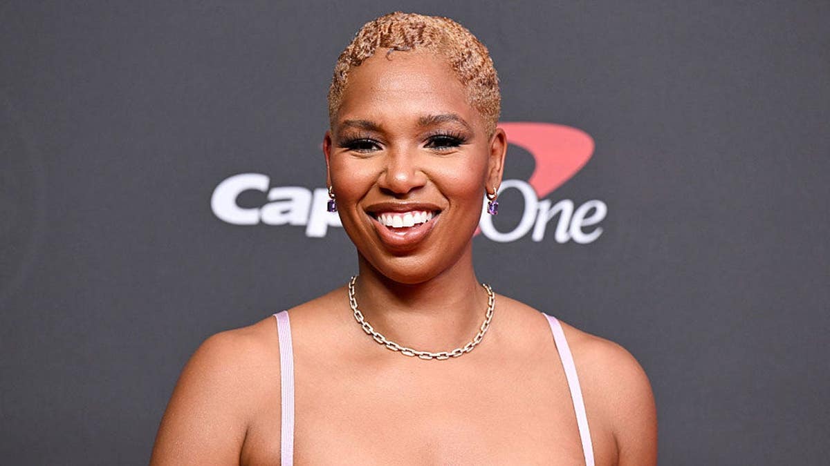 Monica McNutt stands at the 2026 ESPYS held at Lincoln Square in New York.