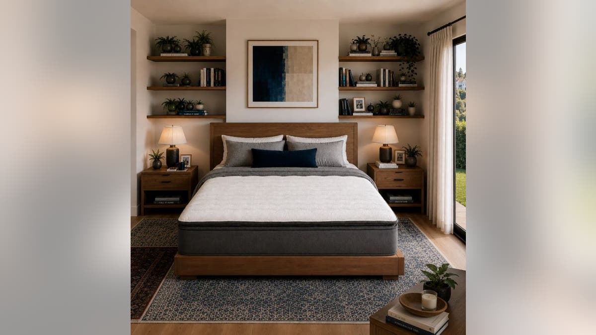 Multiple layers of coils and foam create a supportive, pressure-relieving mattress.