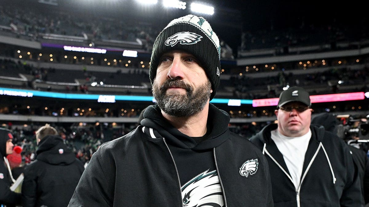 Nick Sirianni, Philadelphia Eagles head coach, looks on during an NFC Wild Card Round game.