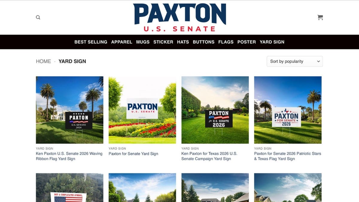 A fake website impersonating the Paxton for Senate campaign.