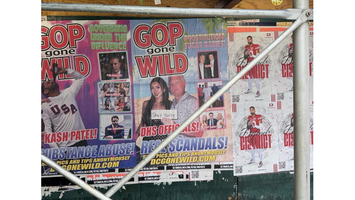 Attorneys provided a photo of a life-sized poster of a Daily Mail article encountered by counsel on a recent trip to Washington, D.C.