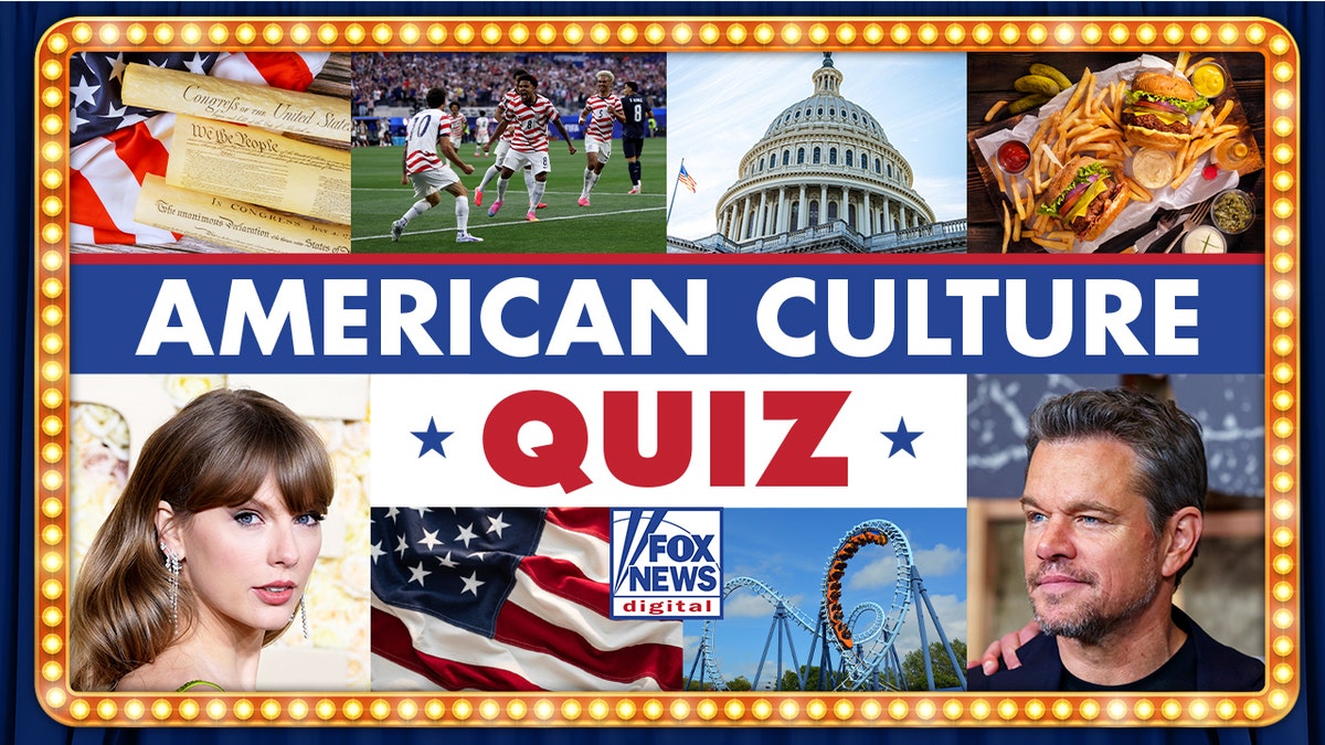 American Culture Quiz, with variety of images displayed in grid