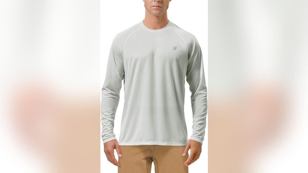 Sweat less with this moisture-wicking shirt.