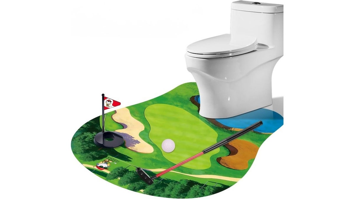 Work on your short game without ever leaving the bathroom.