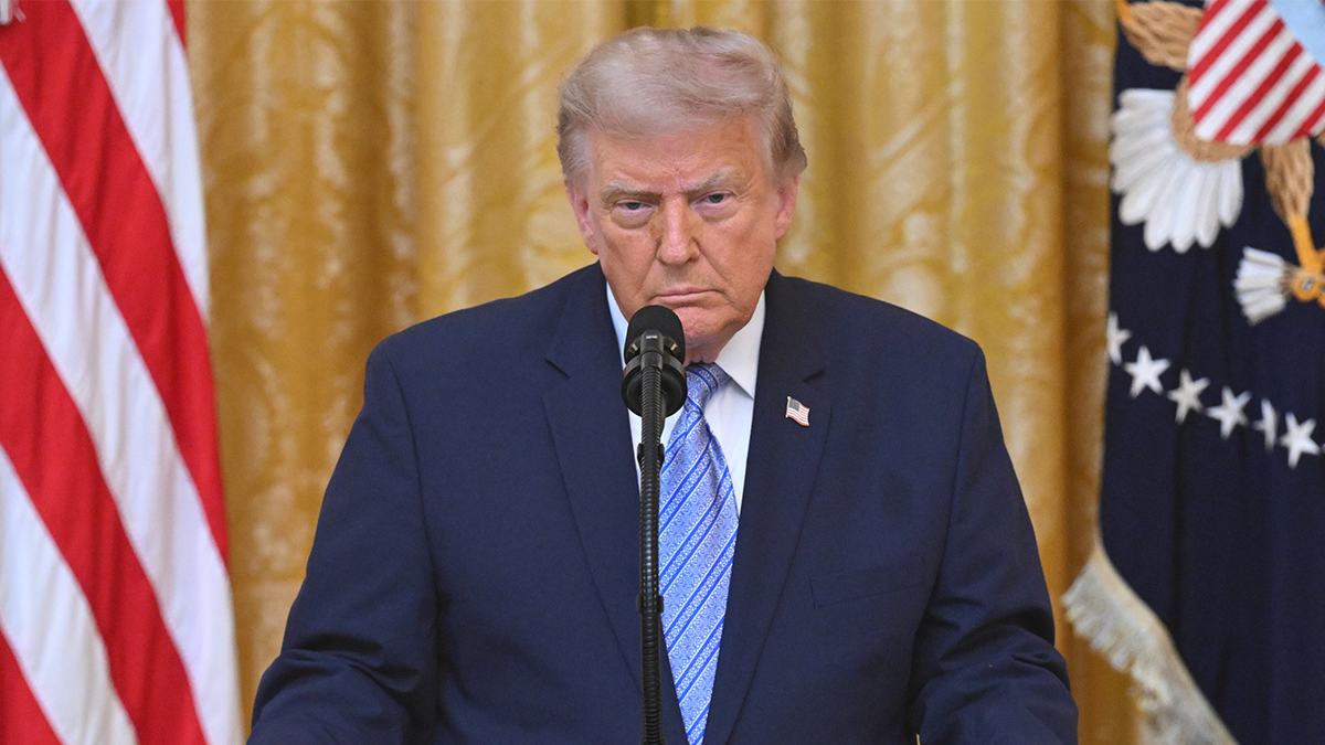President Donald Trump delivers prepared remarks during a White House address on July 16, 2026.
