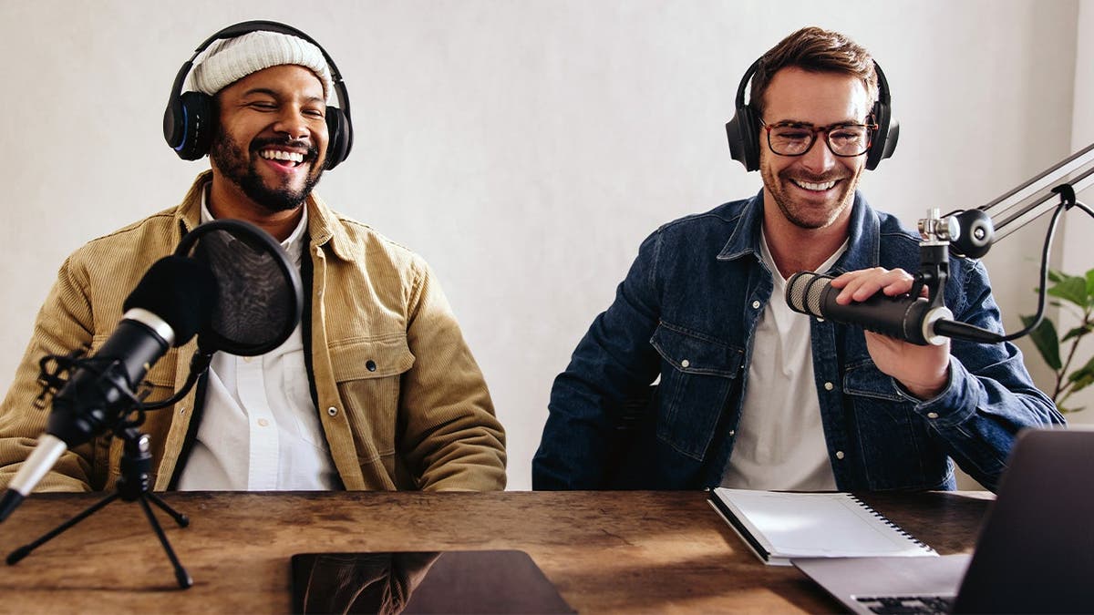 Two guys podcasting
