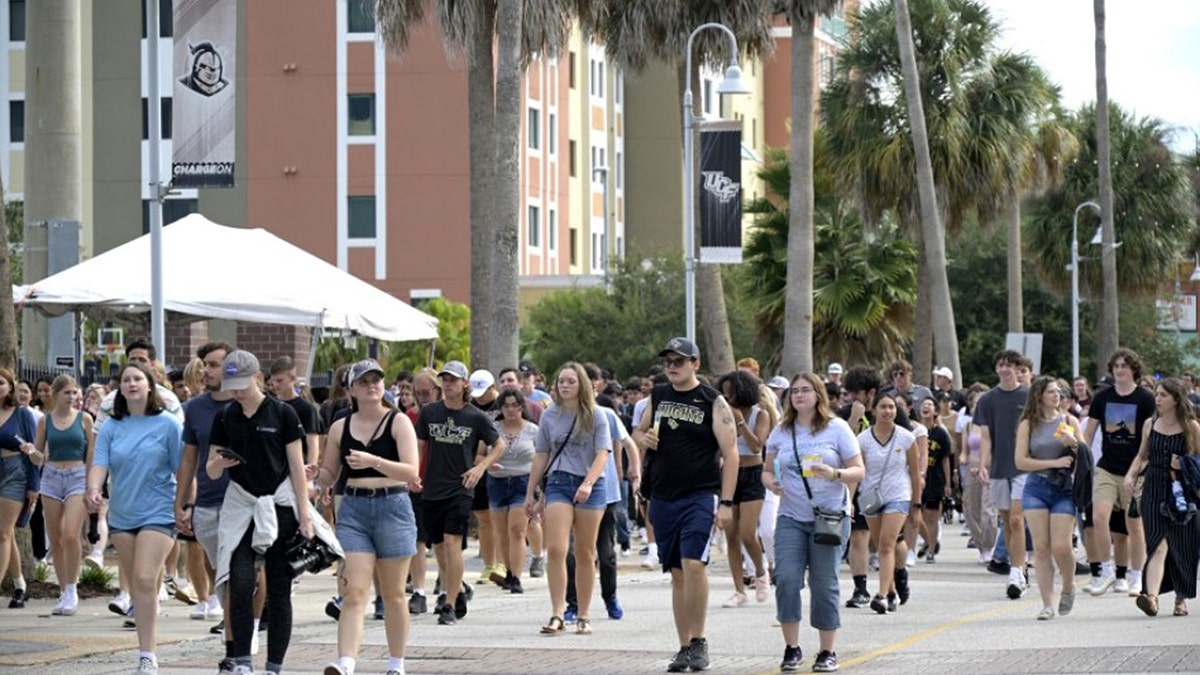 University of Central Florida students walk on campus