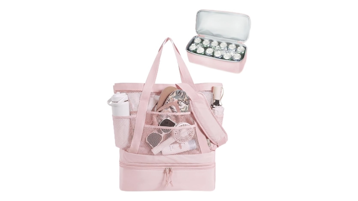 Pack everything from drinks to towels in one bag.